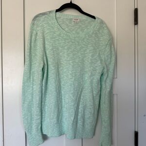 J. Crew Mint Marled Scoopneck Sweater